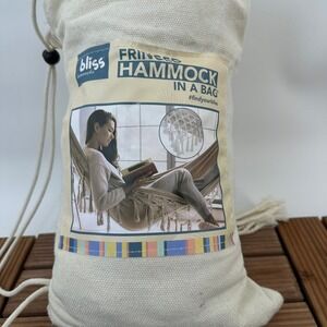Bliss Hammocks Fringed Hammock in a Bag with Hanging Hardware